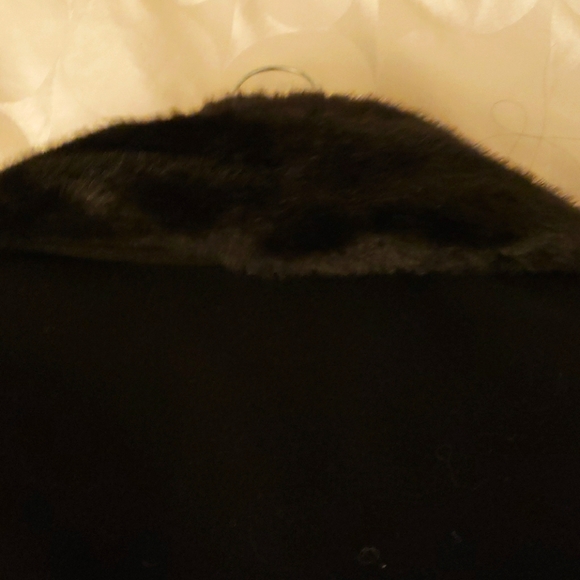 NWT Kate Spade Faux Fur Collar Velvet Trim Coat - Picture 12 of 13